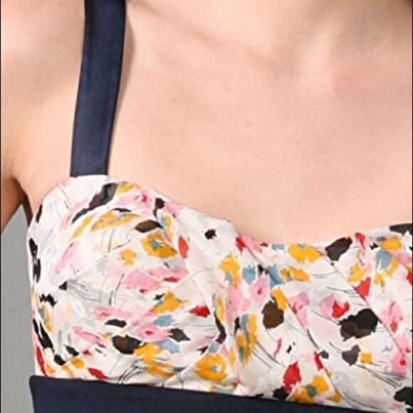 DVF Diane Von Furstenberg Sophia Loren Navy Midi Dress. US 12 - Picture 4 of 10